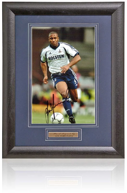 Les Ferdinand Tottenham Hotspur Legend Hand Signed 12x8'' Photograph COA