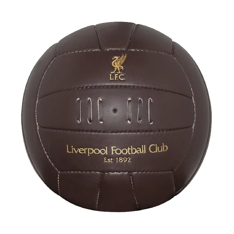 Liverpool FC Vintage Leather Size 5 Soccer Ball